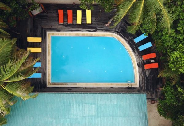 Aerial View of Pool-reethi beach-halal holiday - Image