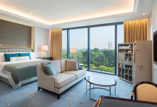 Contemporary rooms at the St. Regis halal friendly hotels in Kuala Lumpur - Image