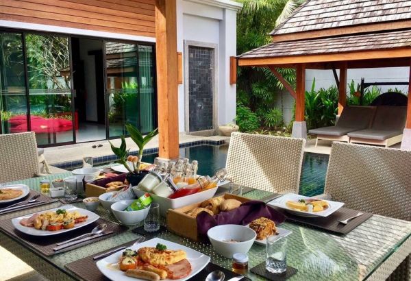 in-villa-breakfast-halal-hotel-bell-pool-villas-thailand-muslim - Image