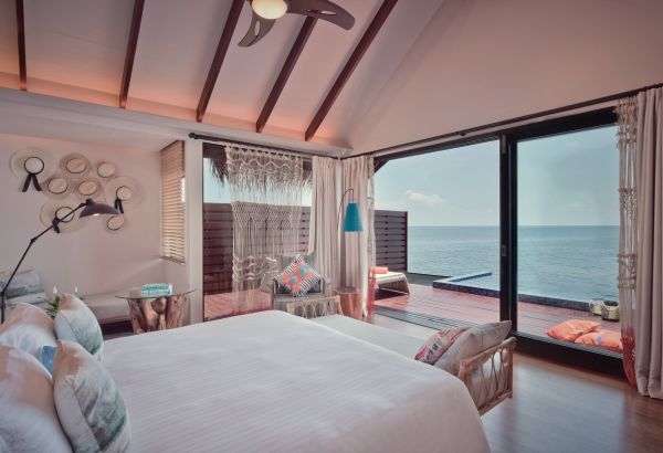 Lagoon-water-villa-with-pool-activities-muslim-family-holiday-maldives - Image