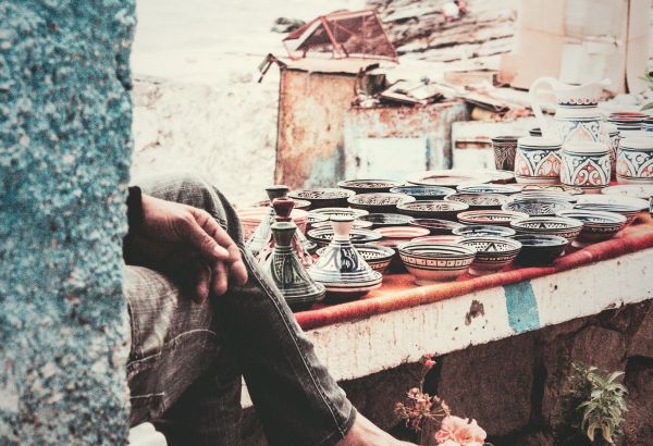 Morocco lifestyle market seller - Image