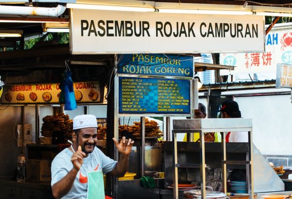 Malaysian street food Mosque in halal friendly Malaysia - Image